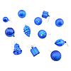 Набор новогодних пластиковых шаров ВАТ-315 18шт синий