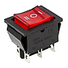 Кнопка ВклВимк клавіша широка 6 контактів 3 положення 15-30А з підсвічуванням...