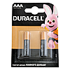 Батарейка Duracell лужна ААА LR03 мікропальчик 2шт блістер