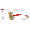 Макловица Intertool KT-1820 с пластиковой ручкой 150x50мм