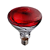 Лампа ІЧДК Flash 150Вт Е27 рифлене скло напівчервона Китай