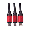 3  1 USB - Micro USBLightningUSB Type C Black