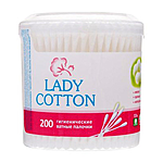 Палочки ватные Lady Cotton в банке 200шт