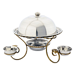 Садж для шашлику 36см кришка миска для вугілля соусниці