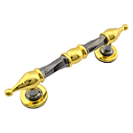 Ручка дверна Скоба кручена 200мм чорне-золото