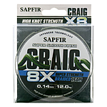 Шнур SAPFIR GRAIG 8X 150мх0.14мм тест 12кг