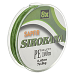Шнур SAPFIR SIROBANA 8X 100мх0.4мм тест 72.8кг
