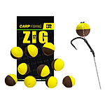 Плаваюча насадка ZIG 12mm жовто-коричнева 10шт