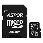 ����� ������ Aspor MicroSDHC 16GB UHS-I Class 10 ���� SD �������