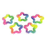 Резинки для волос Пружинка Звездочка 10шт цветные