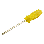 Отвертка с пластиковой ручкой маленькая желтая