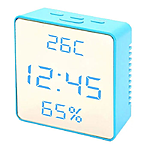 Часы сетевые VST-887Y-5 температура влажность USB голубые