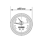 Термоманометр горизонтальный KOER 12 10.0 бар 120°С КМ.812А