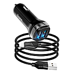    Hoco Z40 Superior dual port car charger set Lightning...