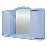 Шкафчик зеркальный Berossi Арго 596x410x108мм светло-голубой