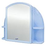 Шкафчик зеркальный Berossi Орион 508x424x123мм светло-голубой