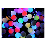 Гирлянда черная шарики (средние) 50 LED разноцветные огни