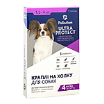 Капли на холку от блох и клещей Ultra Protect для собак весом до...