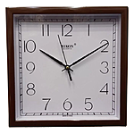 Часы настенные Rikon-1251 коричневые с белым циферблатом