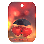Доска деревянная фоторисунок Сердце под зонтиком рисунок №11