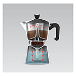   Maestro MR-1666-6-BLACK Espresso Moka 300