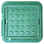 Люк квадрат Garden полимерпесчаный 1.5т зеленый