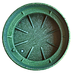 Крышка колодца Ромашка полимер d315 зеленая