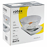 Весы кухонные Rotex RSK18-P электронные 5кг жк дисплей сенсорное управление чаша...