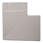 Угол для кухонной вытяжки квадратный 90x90 белый