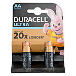 Батарейка Duracell Ultra щелочная ААLR06 пальчик 2шт блистер