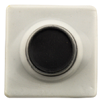 Кнопка для звонка белая с черной клавишей квадрат-круг на блистере...