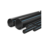 Труба ПНД d50мм черная с синей полосой PN10x3.7 100м