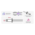 Заклепка Intertool RT-4010 алюминиевая 4.0х10мм