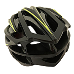 Шлем защитный велосипедный Calibri FSK-D32 черный с желтыми полосами