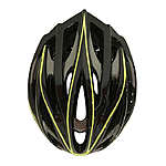 Шлем защитный велосипедный Calibri FSK-D32 черный с желтыми полосами