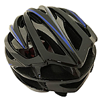 Шлем защитный велосипедный Calibri FSK-D32 черный с синими полосами