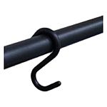 Крючок мебельный универсальный для трубы d16мм черный матовый