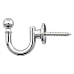 Крючок мебельный 6050 кобрашар с шурупом хром