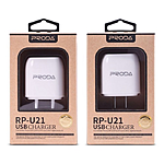 Сетевое зарядное устройство Remax Proda RP-U21 2.1A 1USB белое