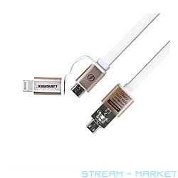  Lonsmax Metal Flat 2  1 Micro USB plus Lightning  1...