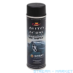 Эмаль авто Champion акриловая 500мл черный матовый