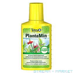 Удобрение Tetra PlantaMin для зеленых аквариумных растений с железом 100мл на...