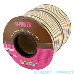 Уплотнитель M-power самоклеющийся Е-профиль 9х4 150m черный Китай...