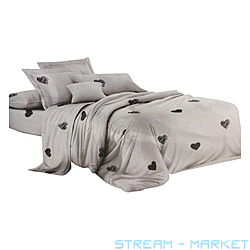Постільна білизна Textile House Бязь 65 200х220см євро серця на...