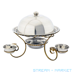 Садж для шашлыка 36см блюдо крышка миска для углей соусницы