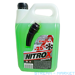 Омыватель для стекла NitroX зимний -25 канистра с носиком Яблоко 4л...