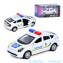 Машина металлическая инерционная Полиция 14см