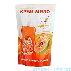 Чарівниця Жидкое крем-мыло Тропические фрукты 0.45кг дой-пак