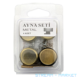 Дзеркалотримач 25мм 4шт бронза