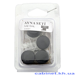 Зеркалодержатель 17мм 4шт черный